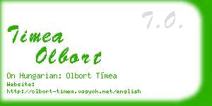 timea olbort business card